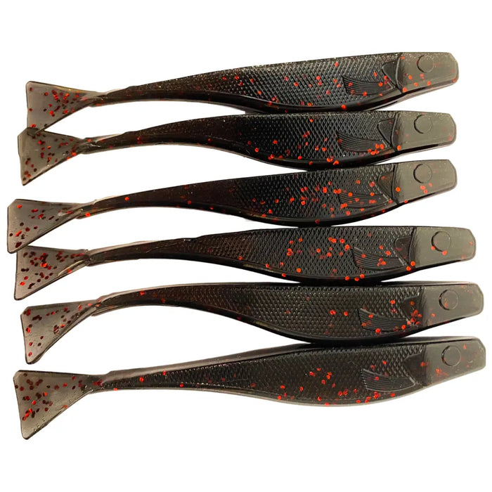 5’’ Jerk Minnow | Black n Red - Fishing Baits & Lures