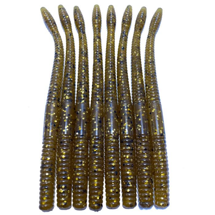 6’’ Finesse Worm | Green Pumpkin Magic - Fishing Baits &