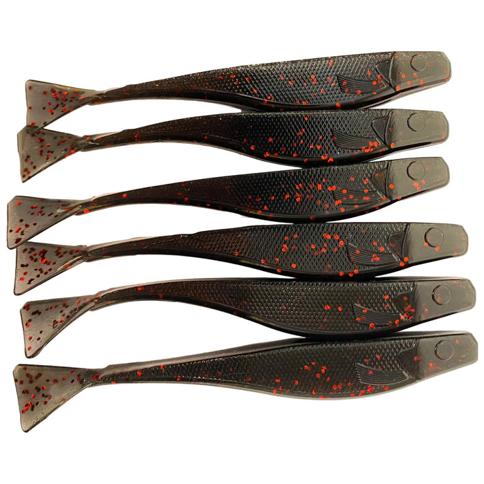 5’’ Jerk Minnow | Black n Red - Fishing Baits & Lures