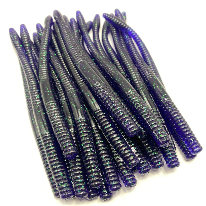 6’’ Finesse Worm | Junebug - Fishing Baits & Lures