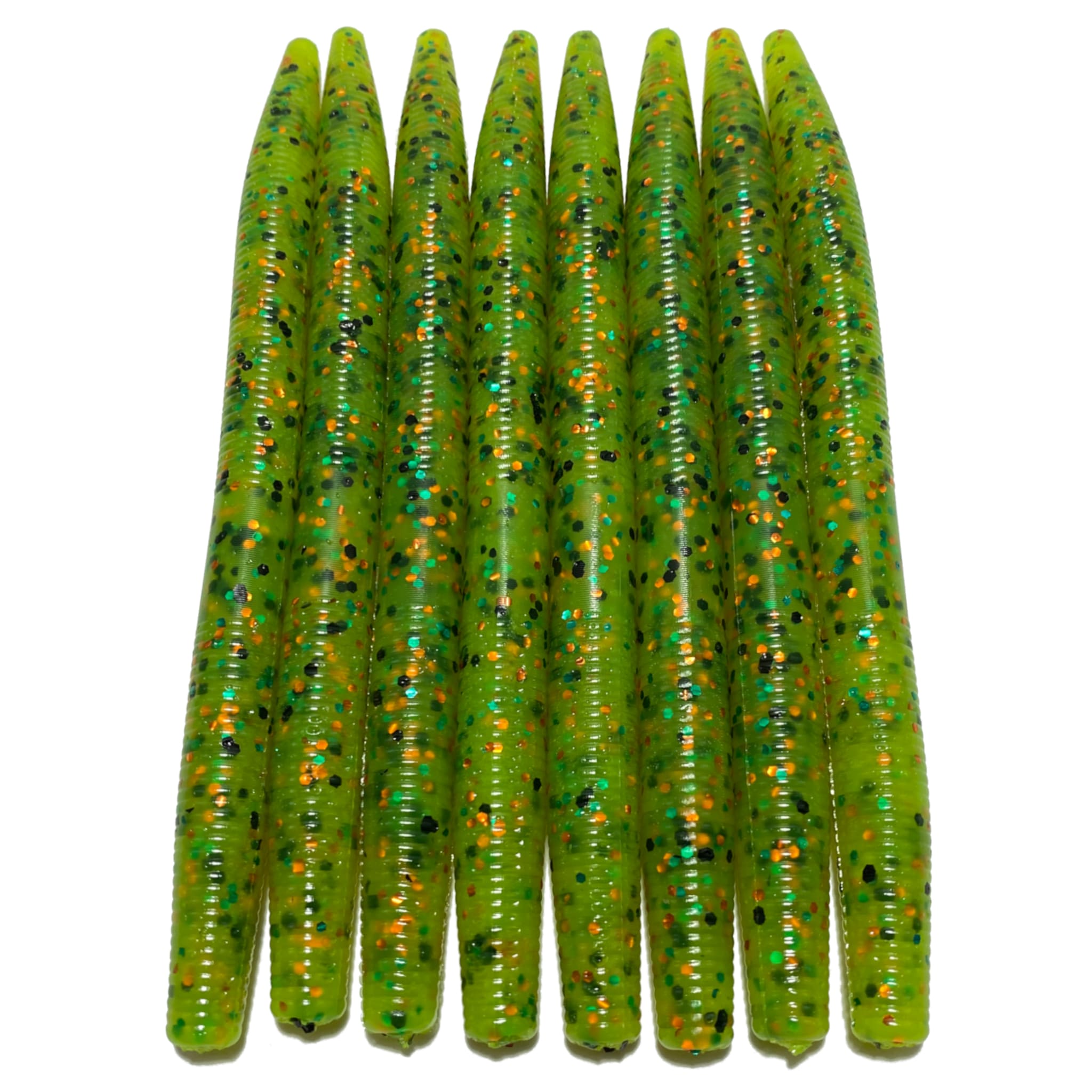 Obee 5 Stick Worm - Firetiger Chartreuse – Obee Fishing Co.