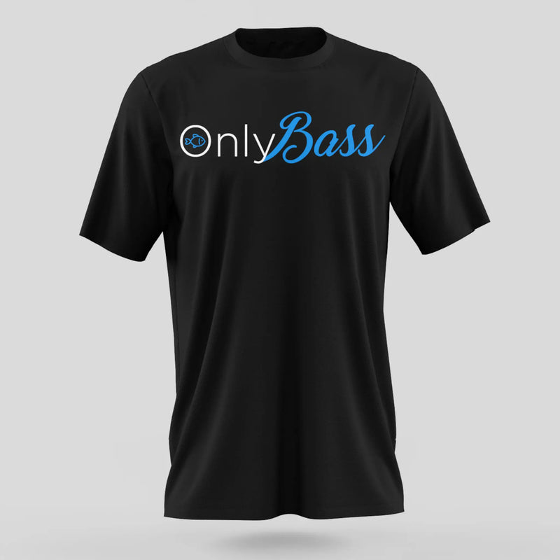 OnlyBass Black T-Shirt - Full Logo Front - S - T-Shirt