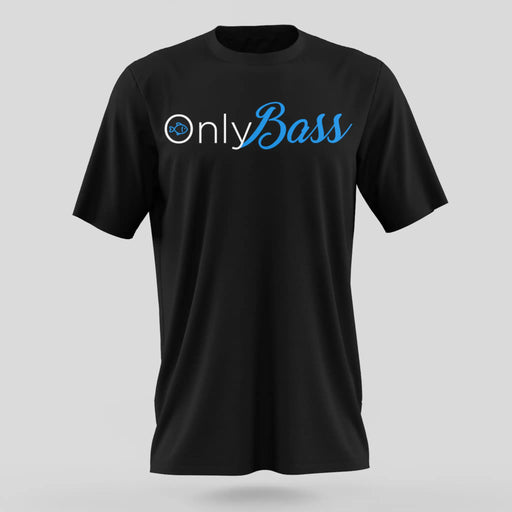 OnlyBass Black T-Shirt - Full Logo Front - S - T-Shirt