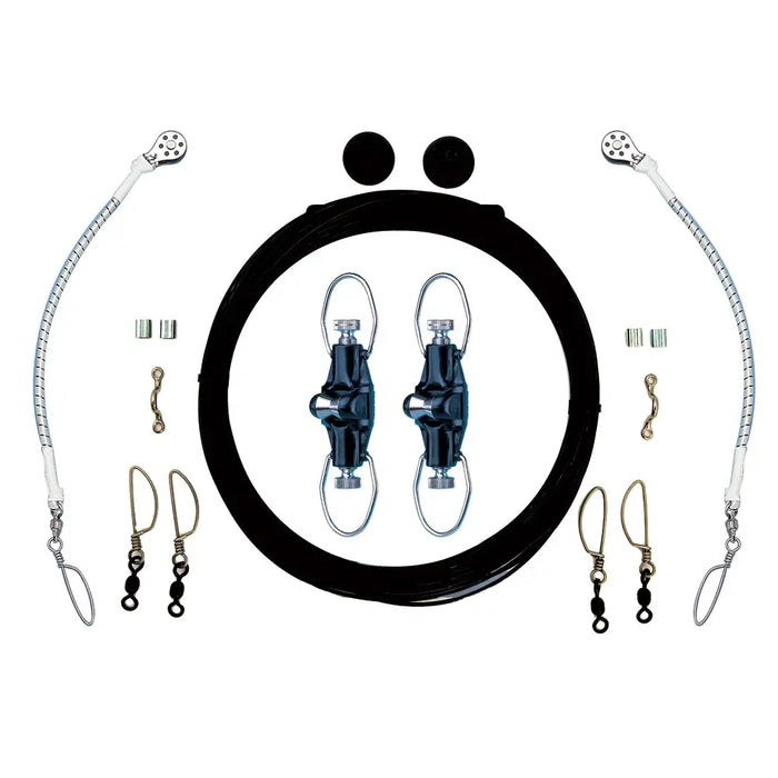 Rupp Single Rigging Kit w/Nok-Outs - Black Mono 160’ Lines