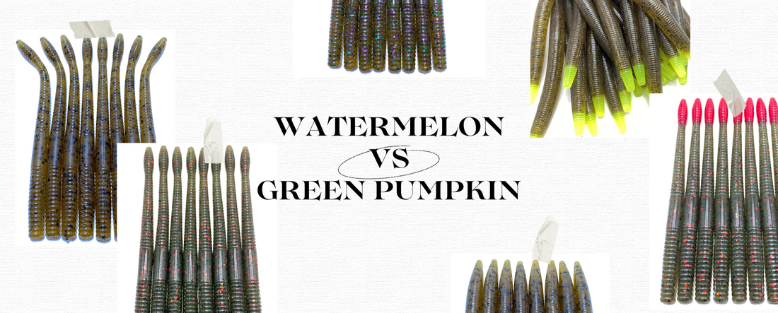 watermelon vs green pumpkin soft plastic baits. when and how to use them