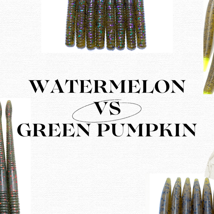 watermelon vs green pumpkin soft plastic baits. when and how to use them