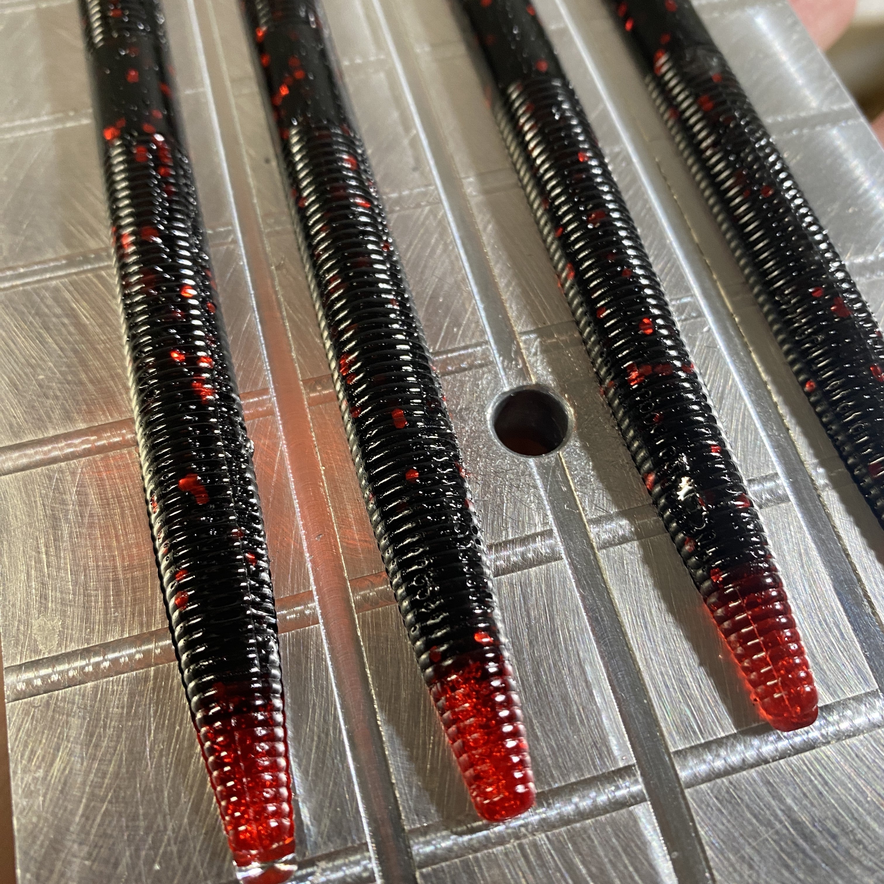 Red Tipped Soft Plastic Baits for Bass Fishing