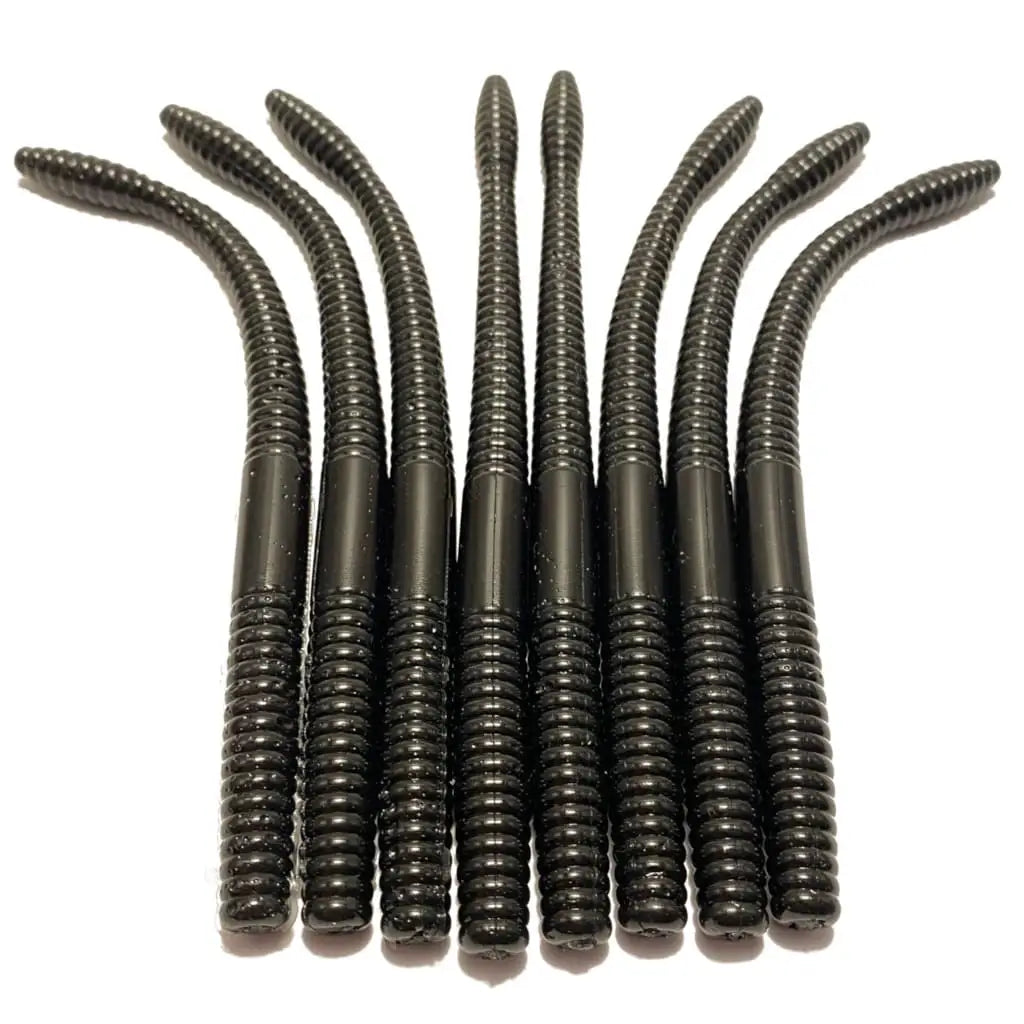 6’’ Finesse Worm | Solid Black - Fishing Baits & Lures