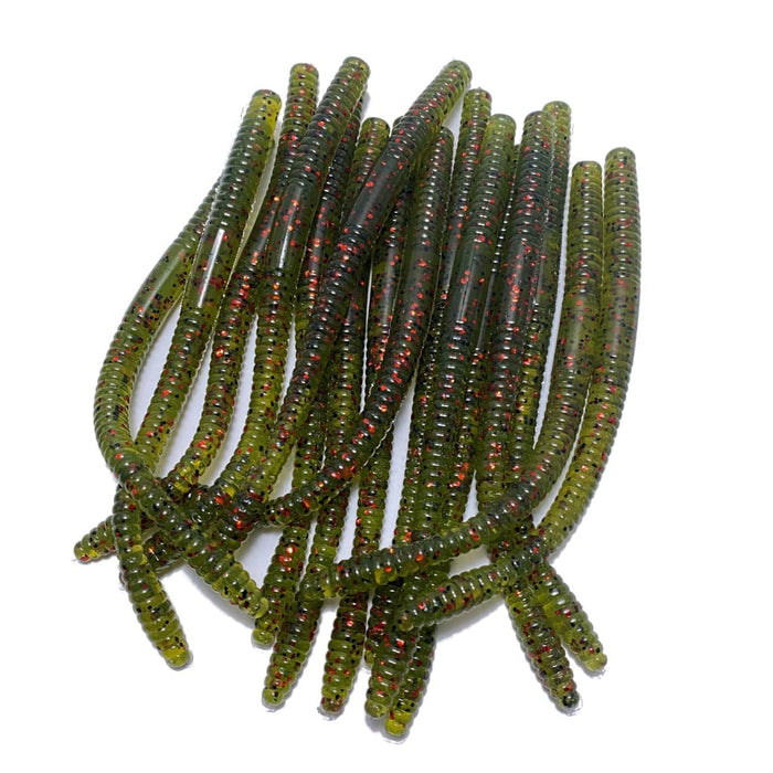 6" Finesse Worm - Watermelon Red - Obee Fishing Co.