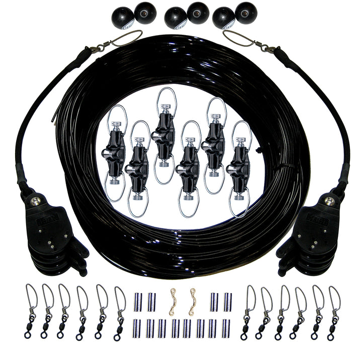 Rupp Triple Rigging Kit W/Lok-Ups  Nok-Outs - 460' Black Mono Cord