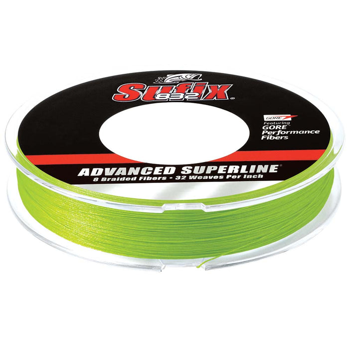 Sufix 832 Advanced Superline Braid - 10lb - Neon Green - 150 yds