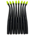 6’’ Finesse Worm | Black with Chartreuse Tail - Fishing