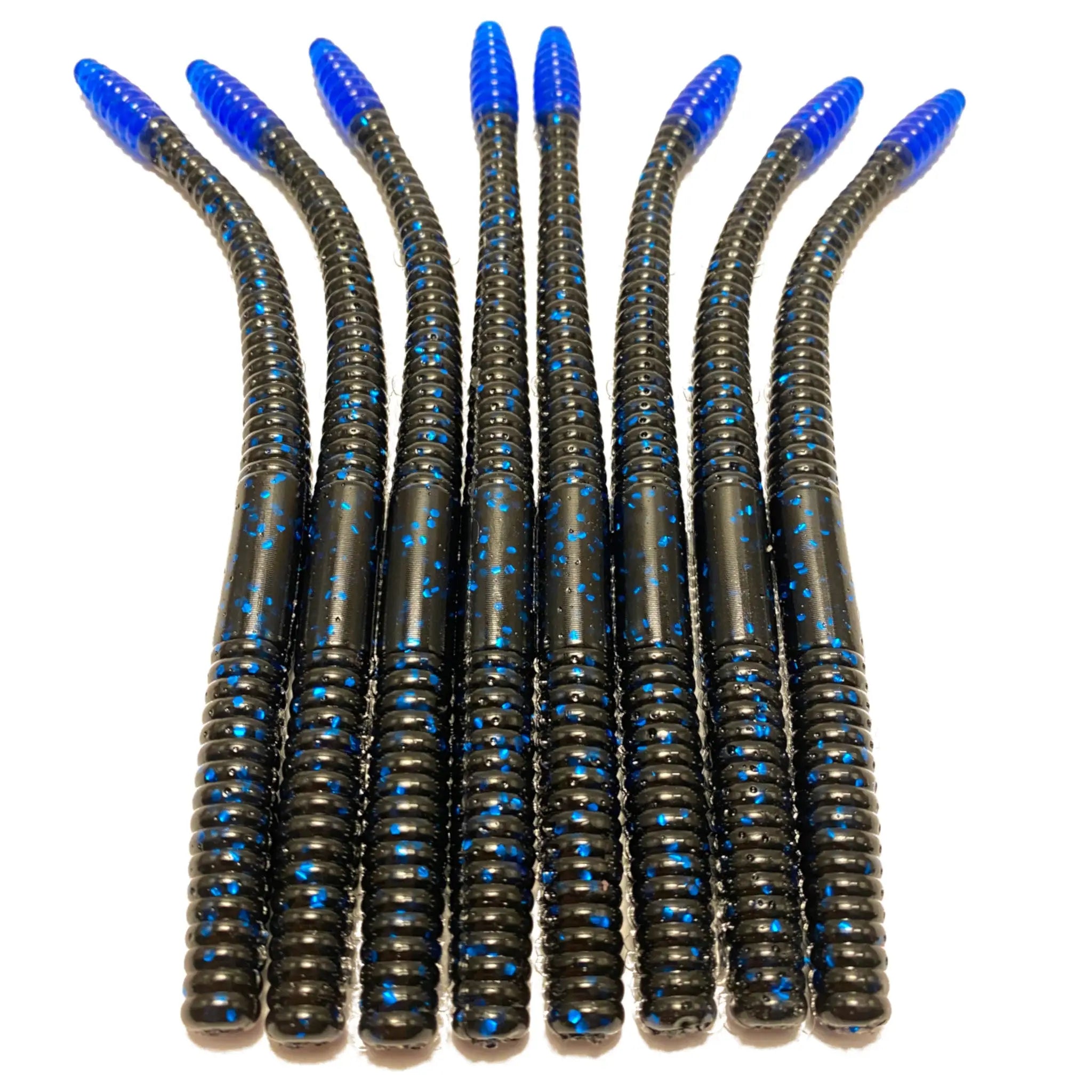 6’’ Finesse Worm | Black Blue with Blue Tip - Fishing Baits