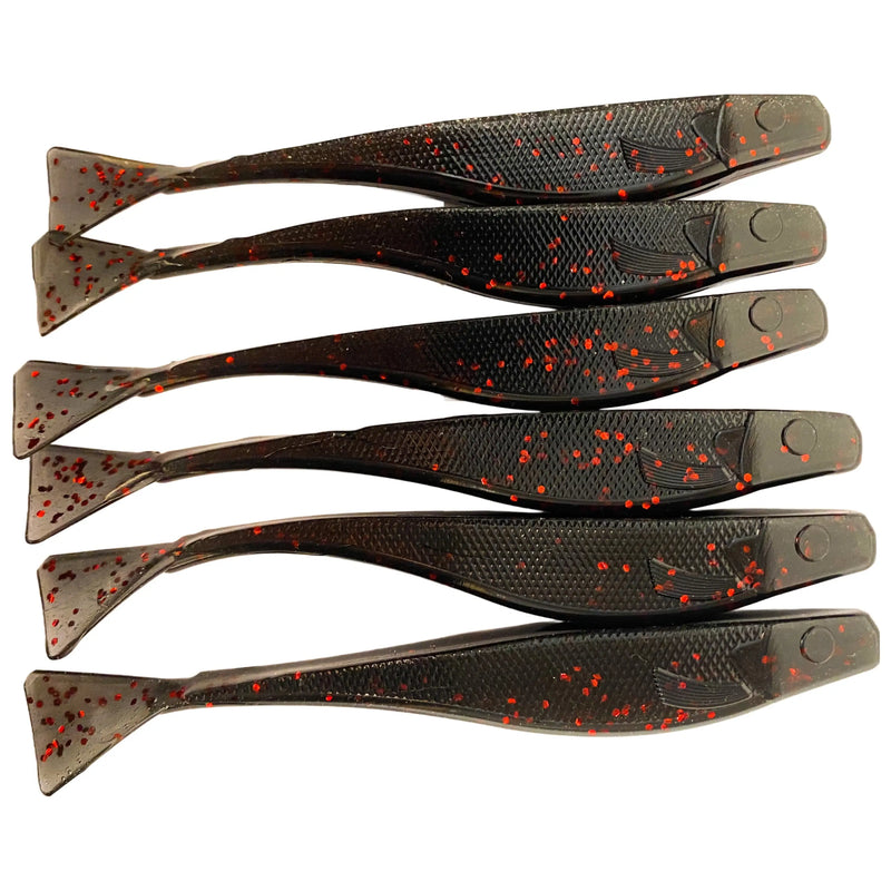 5’’ Jerk Minnow | Black n Red - Fishing Baits & Lures