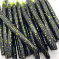 black chartreuse flake stick worm