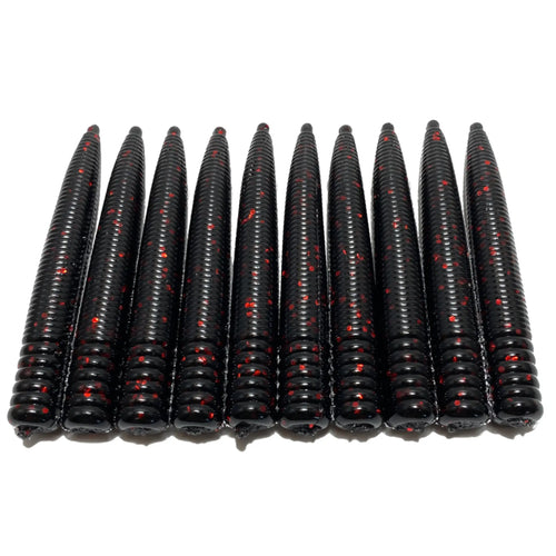 3’’ Ned Stick | Black Red Flake - Fishing Baits & Lures