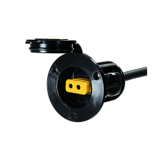 Cannon Flush Mount Power Port - Black - Downrigger