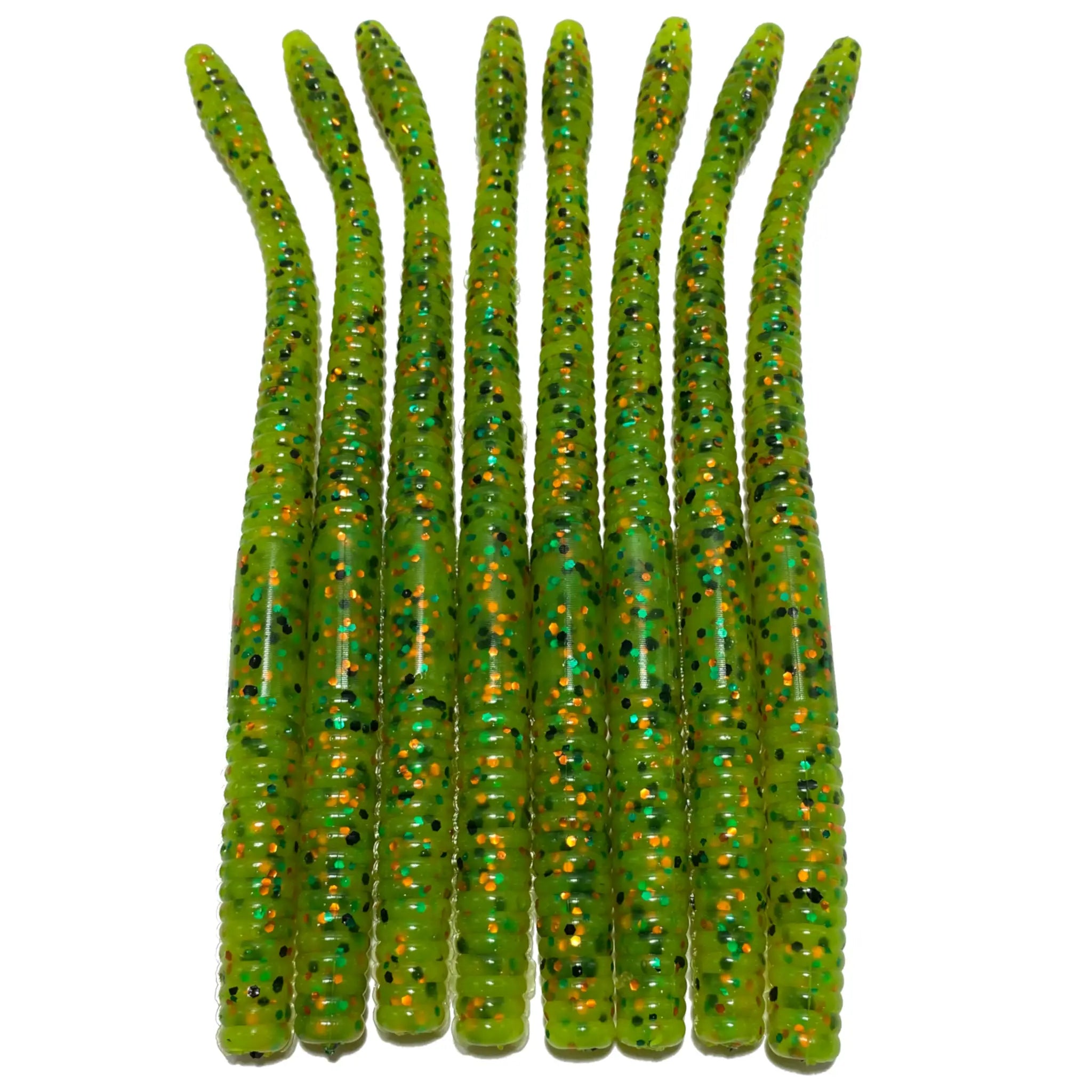 6’’ Finesse Worm | Firetiger Chartreuse - Fishing Baits &