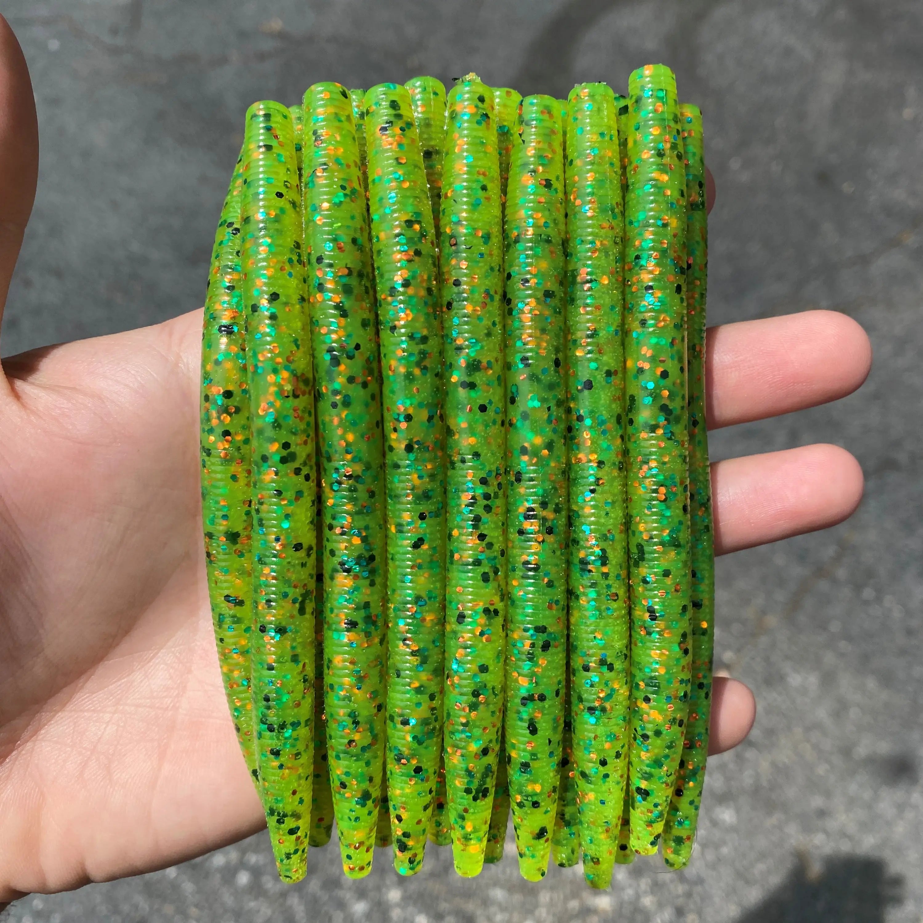 5’’ Stick Worm | Firetiger Chartreuse - Fishing Baits &