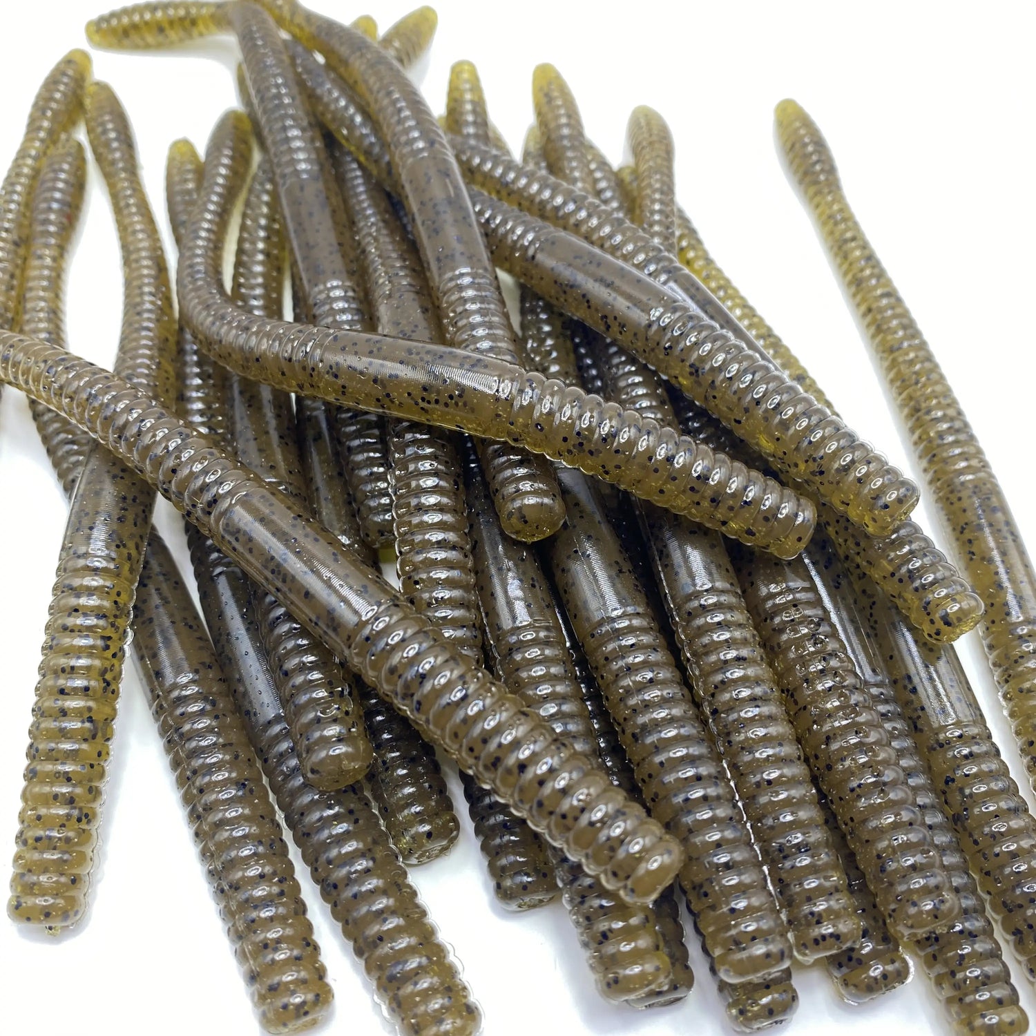 6’’ Finesse Worm | Green Pumpkin Blk - Fishing Baits & Lures