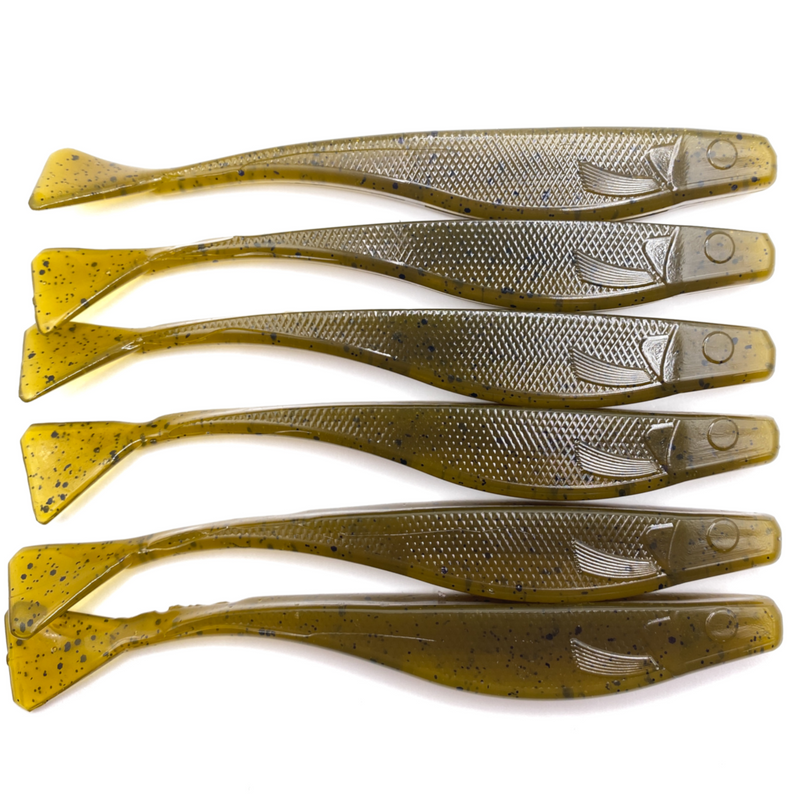 5" Jerk Minnow | Green Pumpkin