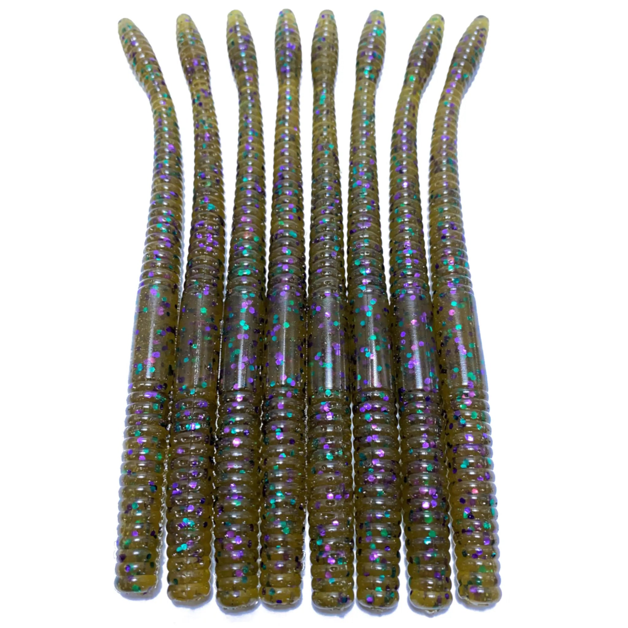 6’’ Finesse Worm | Green Pumpkin Candy - Fishing Baits &