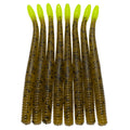 6’’ Finesse Worm | Green Pumpkin Chartreuse - Fishing Baits
