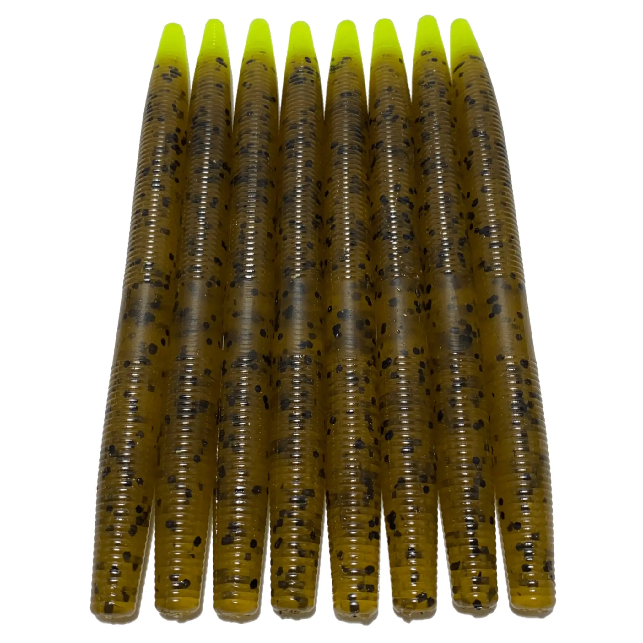 5’’ Stick Worm | Green Pumpkin Chartreuse - Fishing Baits &