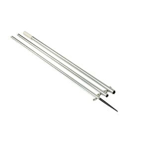 Lee’s 18.5’ Bright Silver Pole w/Black Spike Step Tube