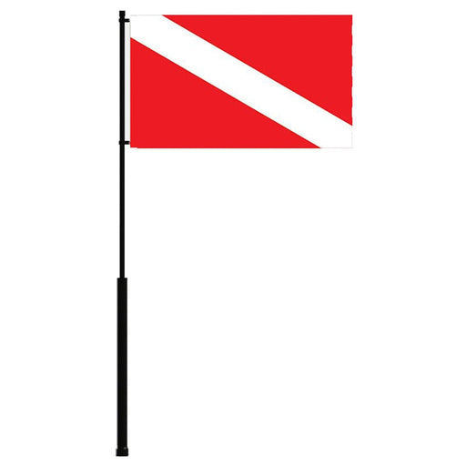 Mate Series Flag Pole - 36’’ w/Dive Flag - Fishing