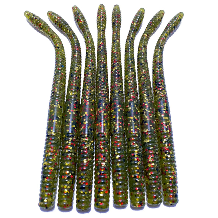 6’’ Finesse Worm | Watermelon Red Magic - Fishing Baits &