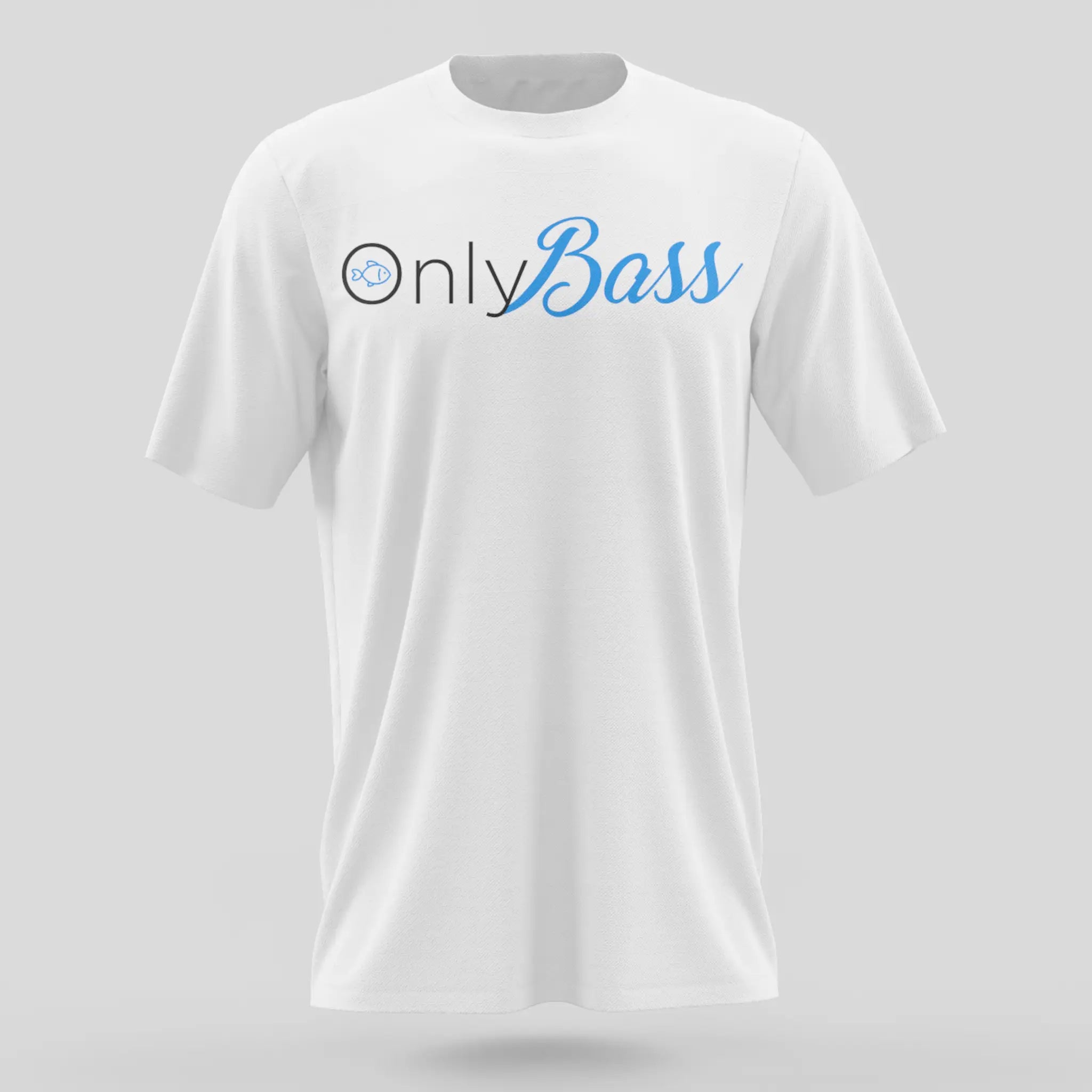 OnlyBass White T-Shirt - Full Logo Front - S - T-Shirt