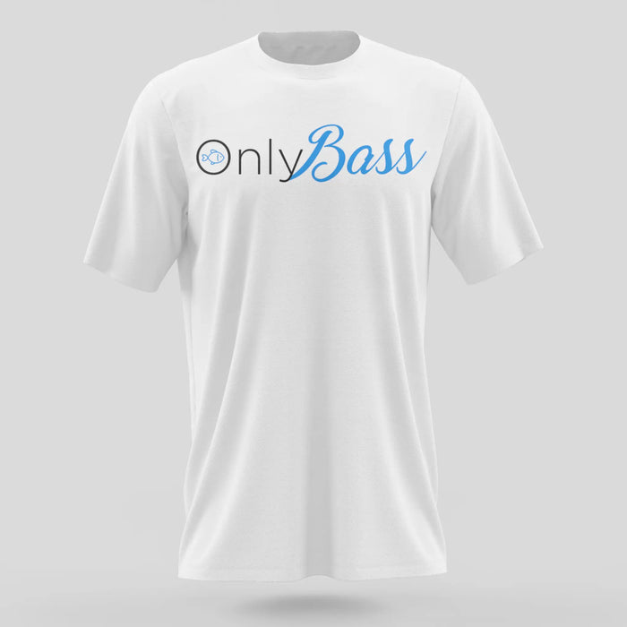 OnlyBass White T-Shirt - Full Logo Front - S - T-Shirt