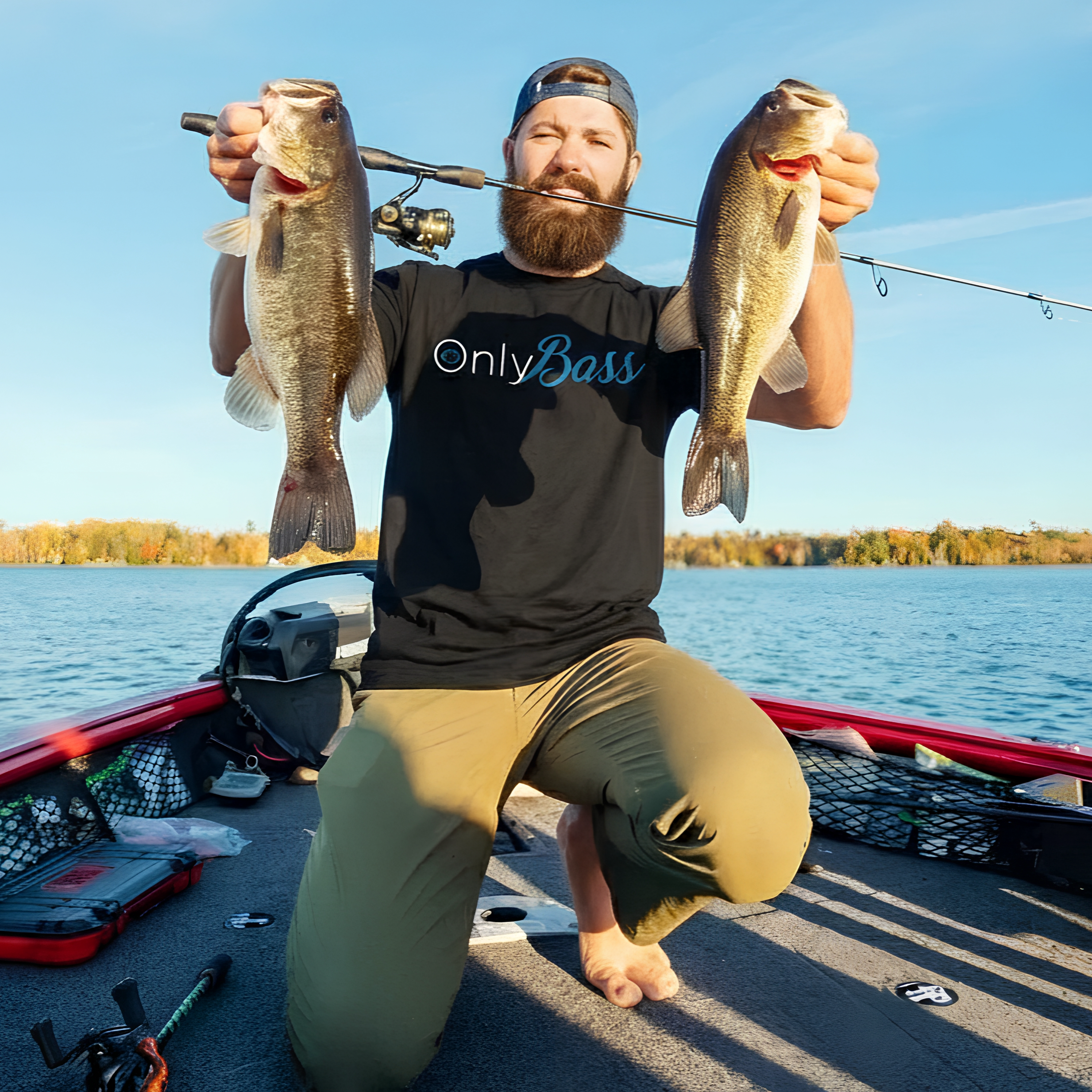 OnlyBass Black T-Shirt - Full Logo Front