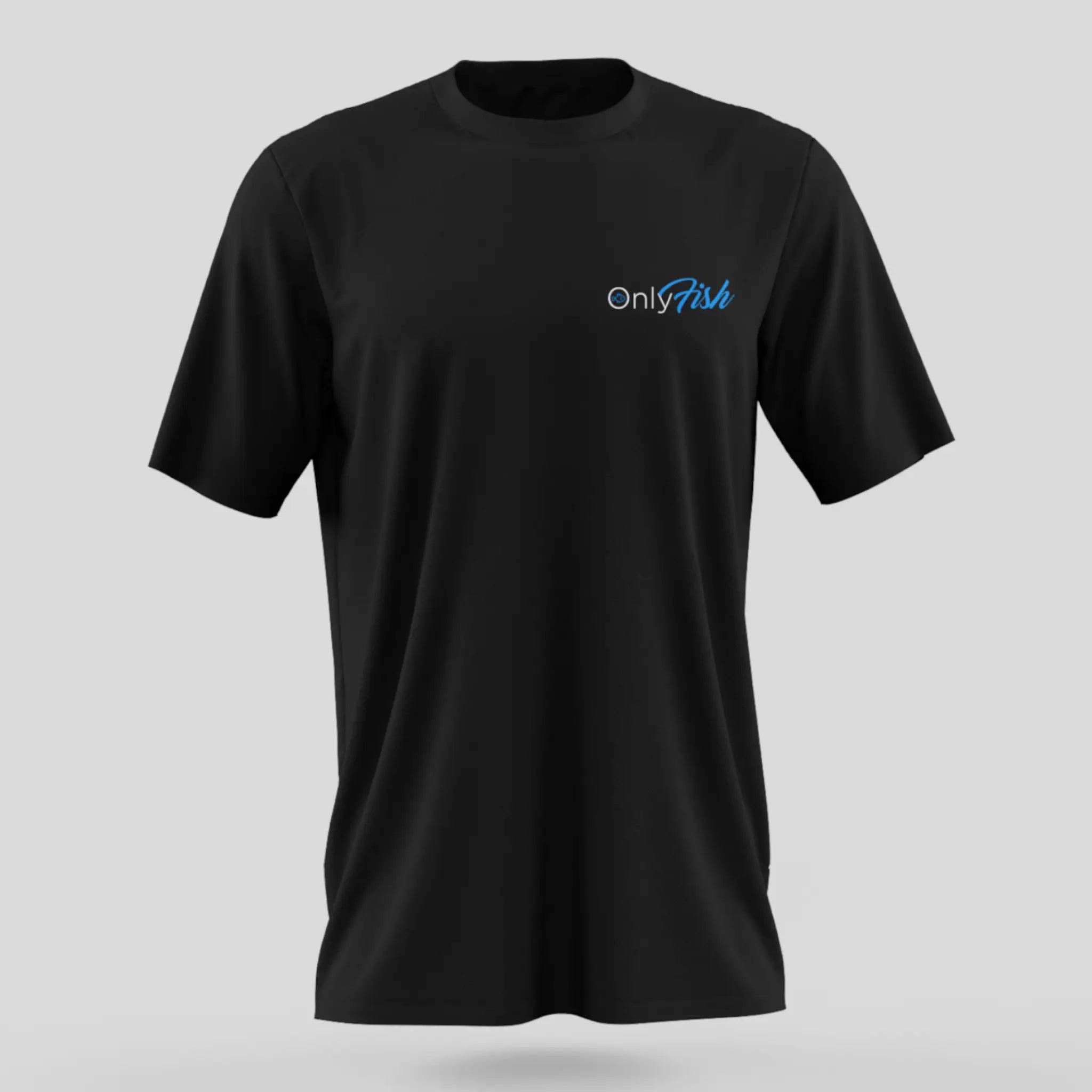 OnlyFish Black T-Shirt – Chest Logo Edition - S - T-Shirt
