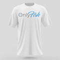 OnlyFish White T-Shirt - Full Logo Front - S - T-Shirt