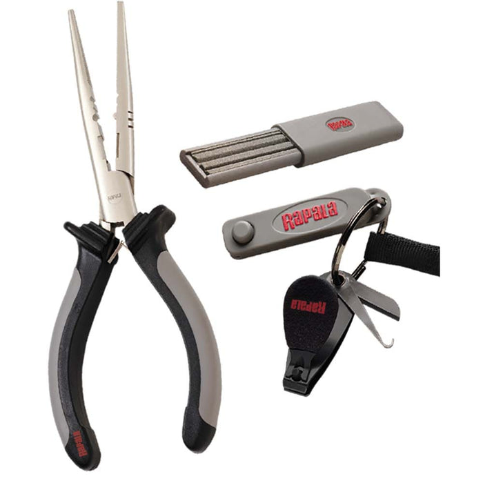 Rapala Combo Pack - Pliers Clipper Punch Sharpener - Tools