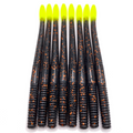 6" Finesse Worm | Black Orange Flake with Chartreuse Tail