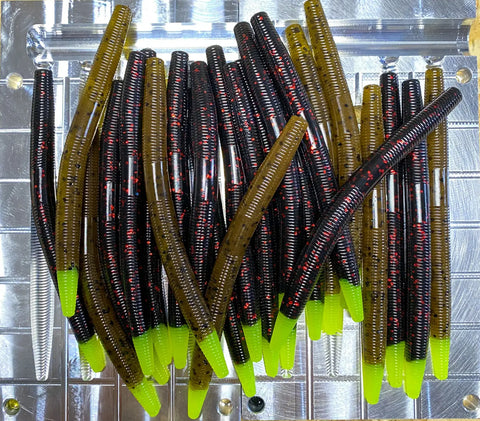 Chartreuse Tipped Stick Worms: The Secret Weapon in Bass