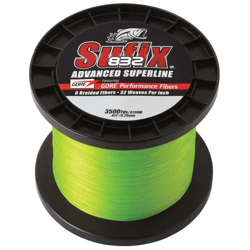 Sufix 832 Advanced Superline Braid - 10lb - Neon Green