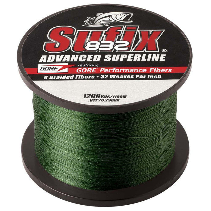 Sufix 832 Advanced Superline Braid - 30lb - Low-Vis Green