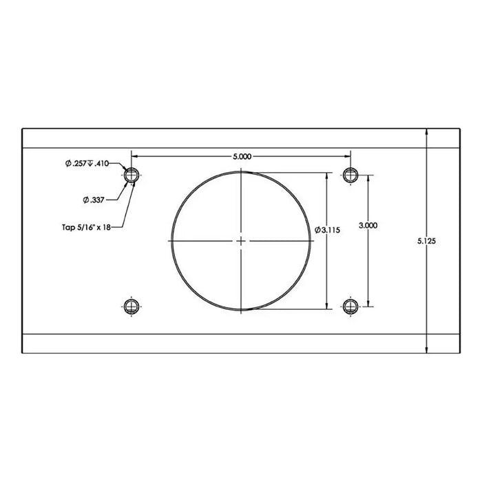 TACO T-Top Extrusion Plate Pre-Drilled for Grand Slams