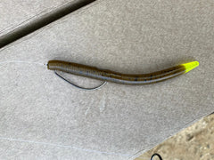 texas rig obee 5 inch stick worm soft plastic bait