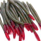 6’’ Finesse Worm | Watermelon Red Tip - Fishing Baits &