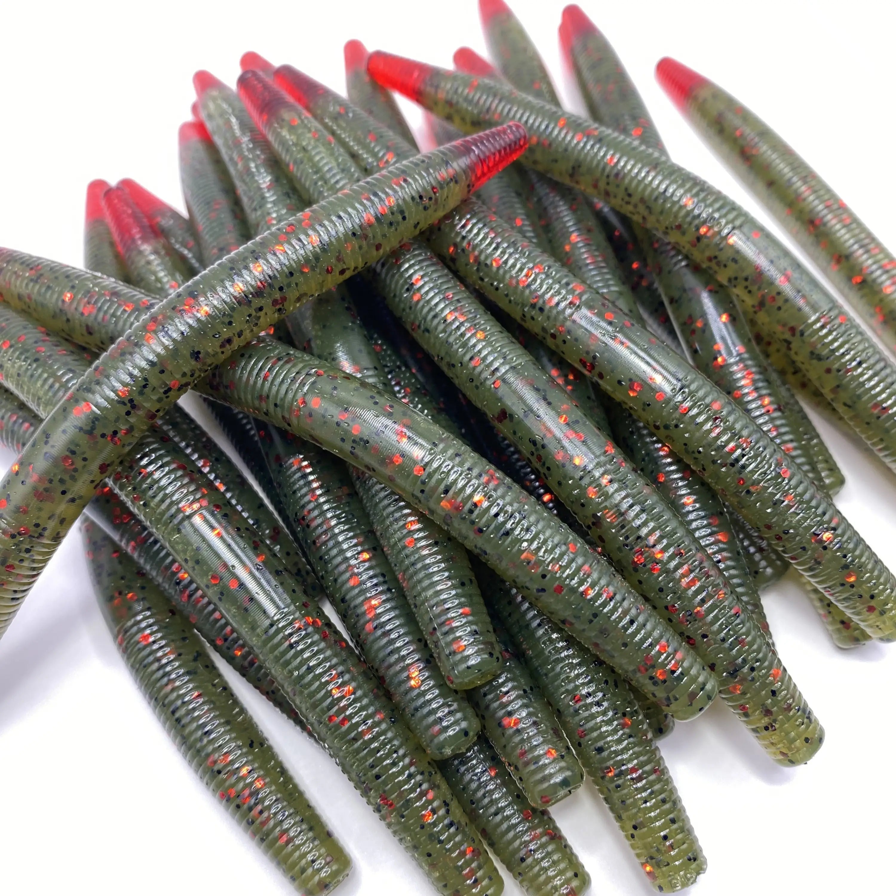 5’’ Stick Worm | Watermelon Red Tip - Fishing Baits & Lures