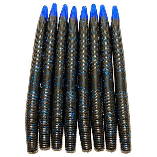 Obee 5" Stick Worm - Black Blue Tip - Fishing Baits & Lures