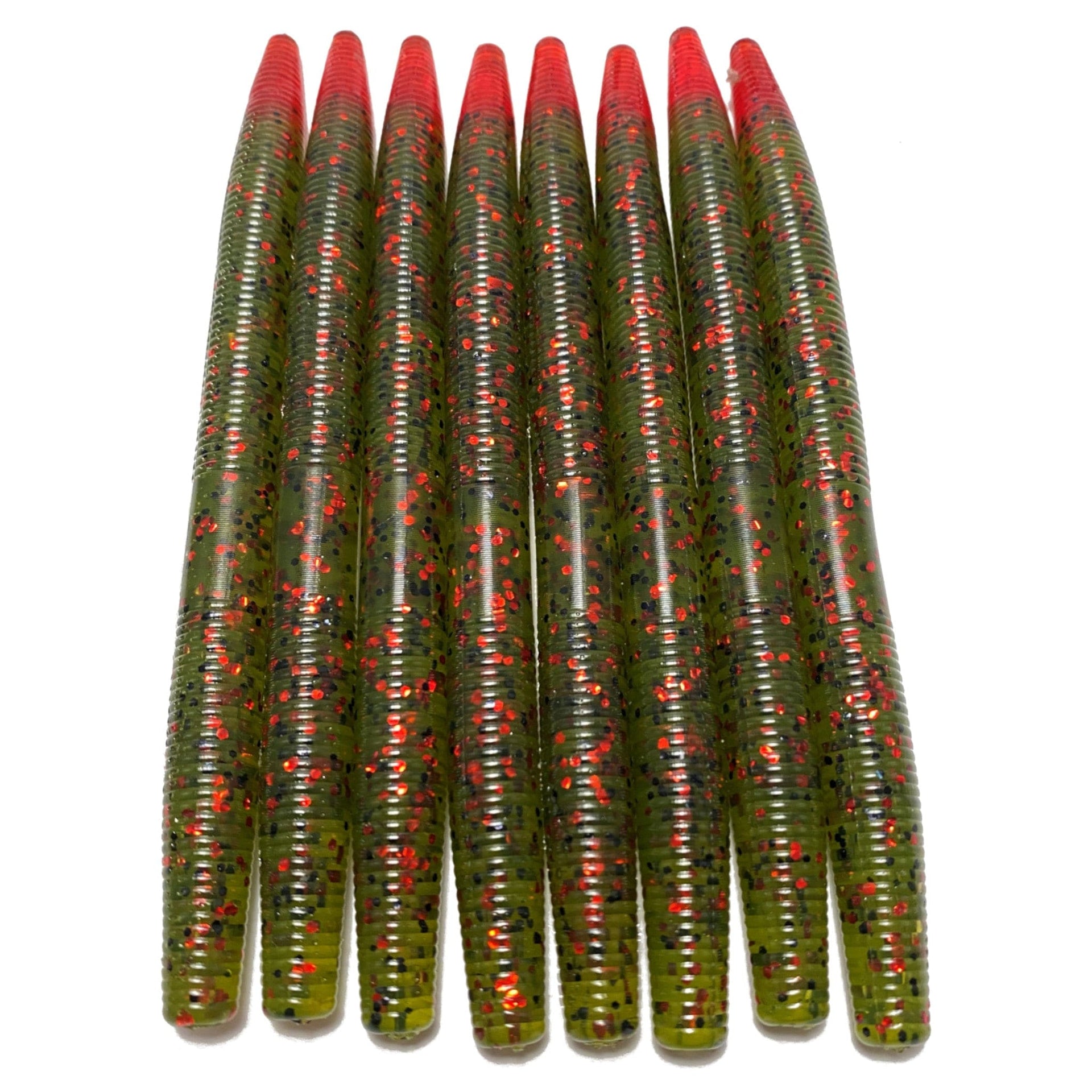 Roboworm - Ned Worm WATERMELON RED/BLUE FLAKE / 3